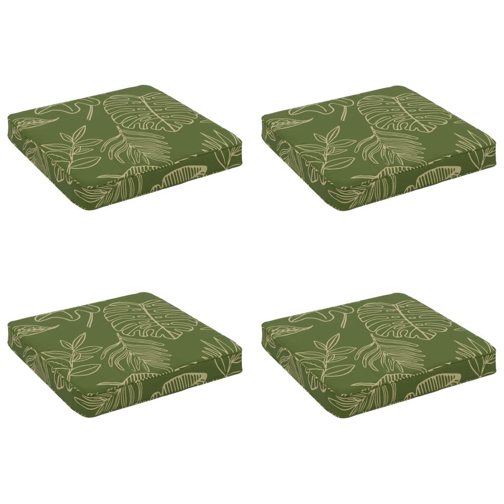 vidaXL 4-delade Sittdynor VUGHT 4 st 100% Polyester Bladdesign