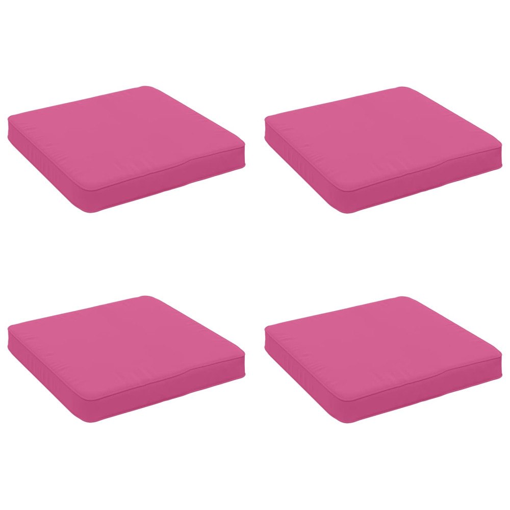 vidaXL 4-delade Sittdynor VUGHT 4 st 100% Polyester Rosa
