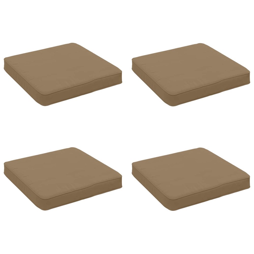 vidaXL 4-delade Sittdynor VUGHT 4 st 100% Polyester Taupe