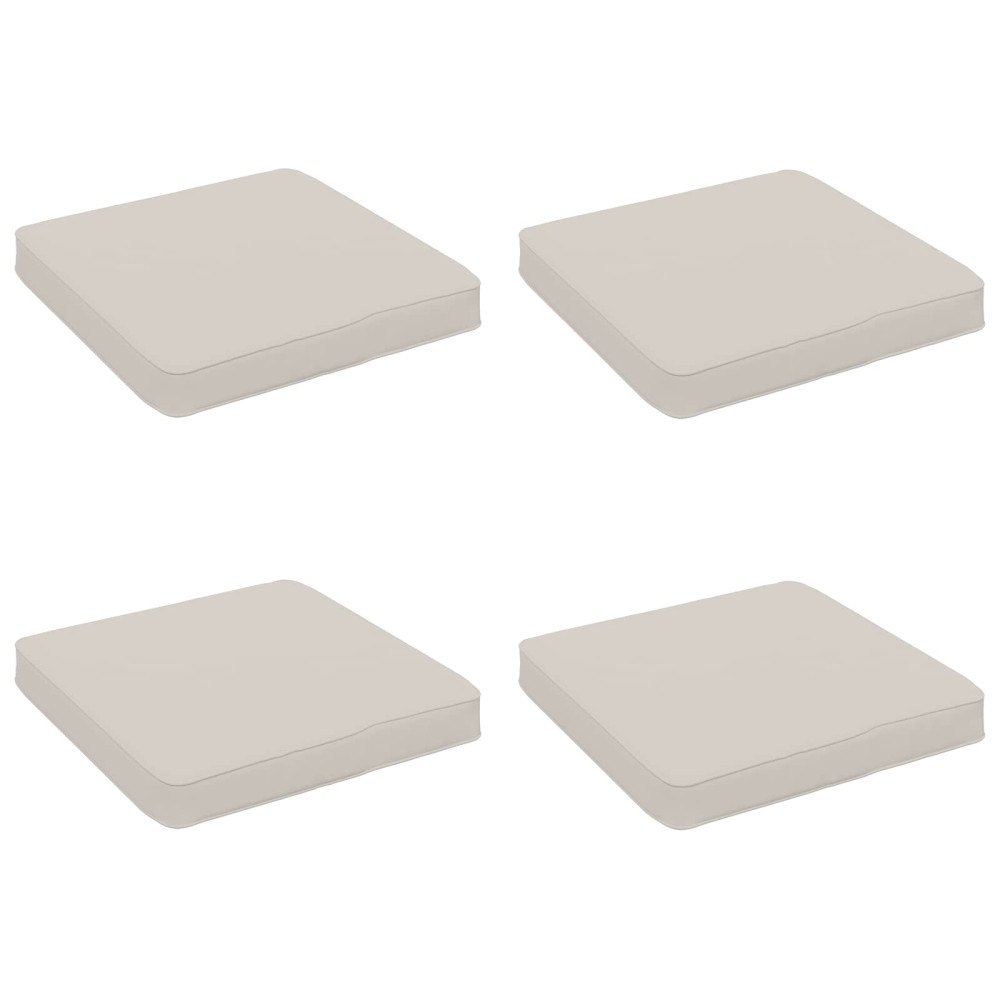vidaXL 4-delade Sittdynor VUGHT 4 st 100% Polyester Vit
