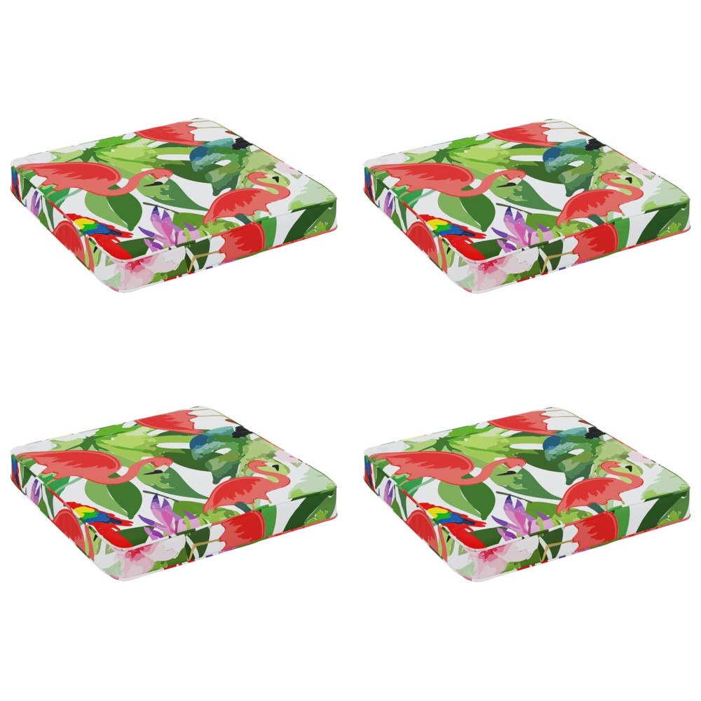 vidaXL 4-delade Sittdynor VUGHT 4 st 100% Polyester Flerfärgsdesign