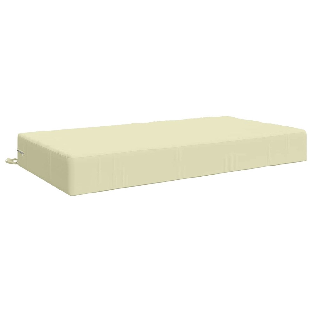 vidaXL Sittkudde SOEST 100% Polyester Gräddvit 120 x 60 x 15 cm