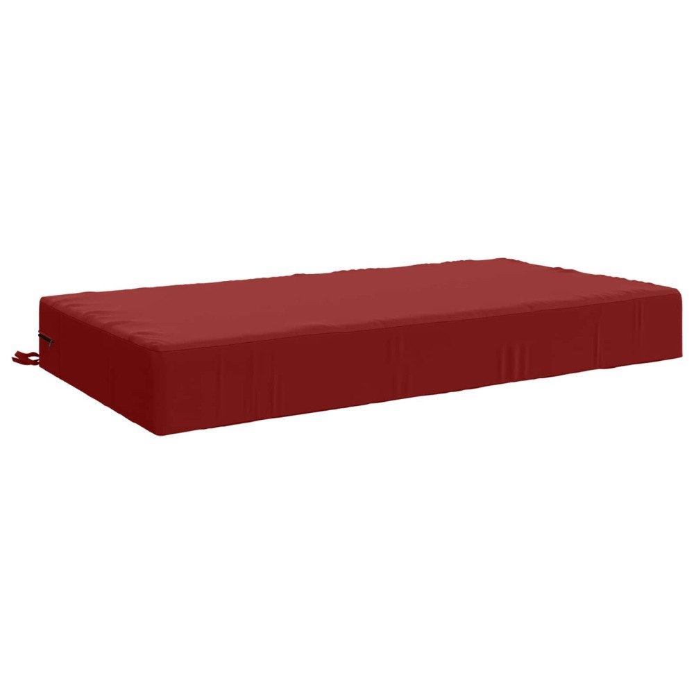 vidaXL Sittkudde SOEST 100% Polyester Vinröd 120 x 60 x 15 cm