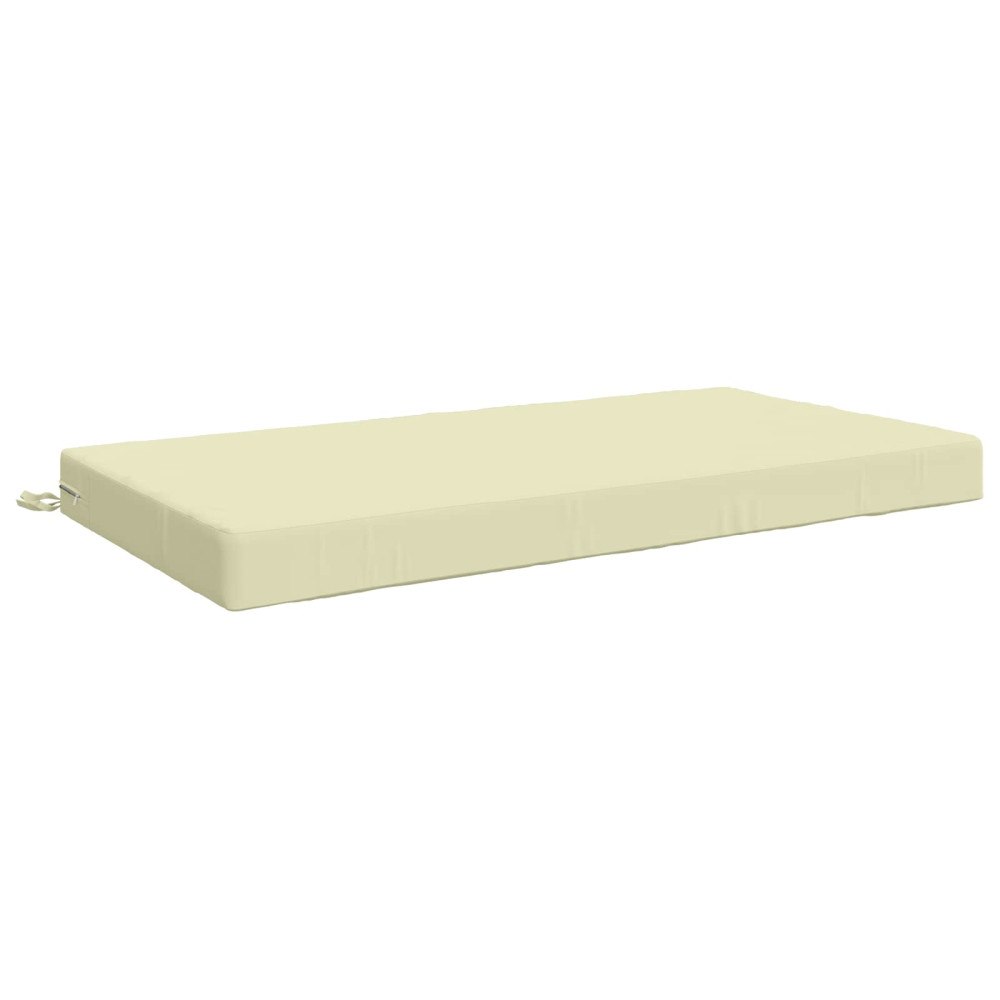 vidaXL Sittkudde SOEST 100% Polyester Gräddvit 120 x 80 x 10 cm