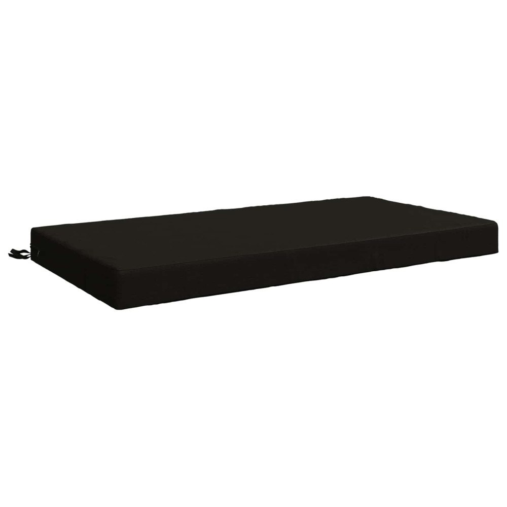 vidaXL Sittkudde SOEST 100% Polyester Svart 120 x 60 x 10 cm
