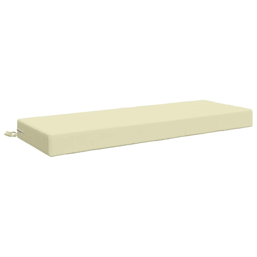 vidaXL Sittkudde SOEST 100% Polyester Gräddvit 120 x 40 x 10 cm