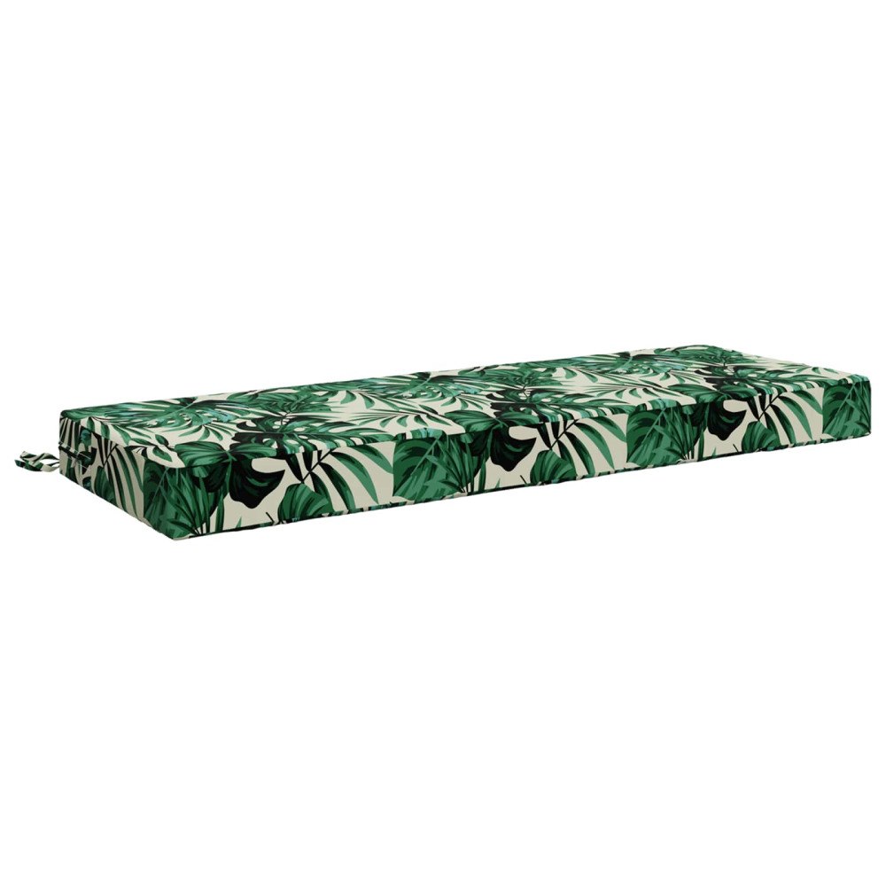vidaXL Sittkudde SOEST 100% Polyester Bladmönster 120 x 40 x 10 cm