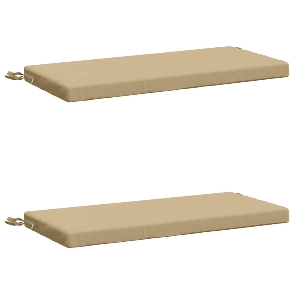 vidaXL 2-delade Bänk Kuddar SOEST 2 st 100% Polyester Beige