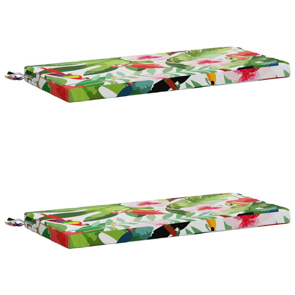 vidaXL 2-delade Bänk Kuddar SOEST 2 st 100% Polyester Flerfärgsdesign