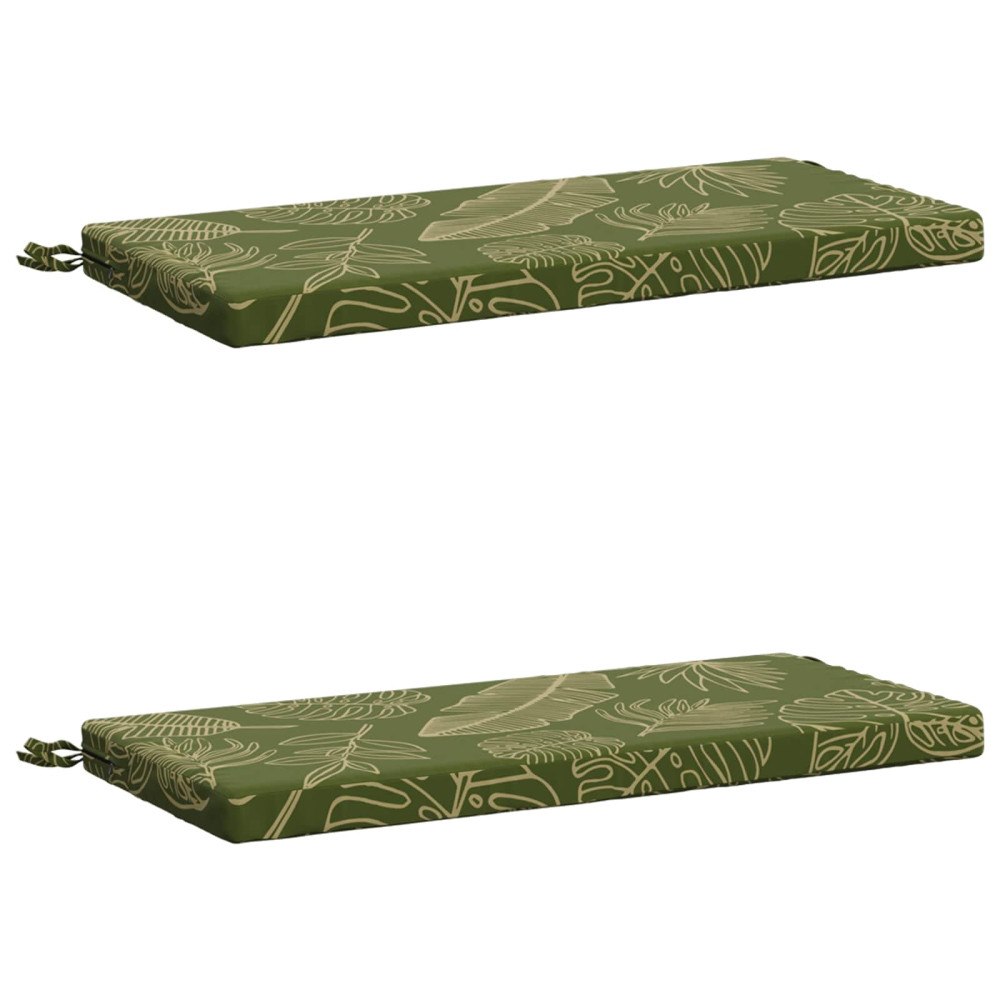 vidaXL 2-delade Bänk Kuddar SOEST 2 st 100% Polyester Bladdesign