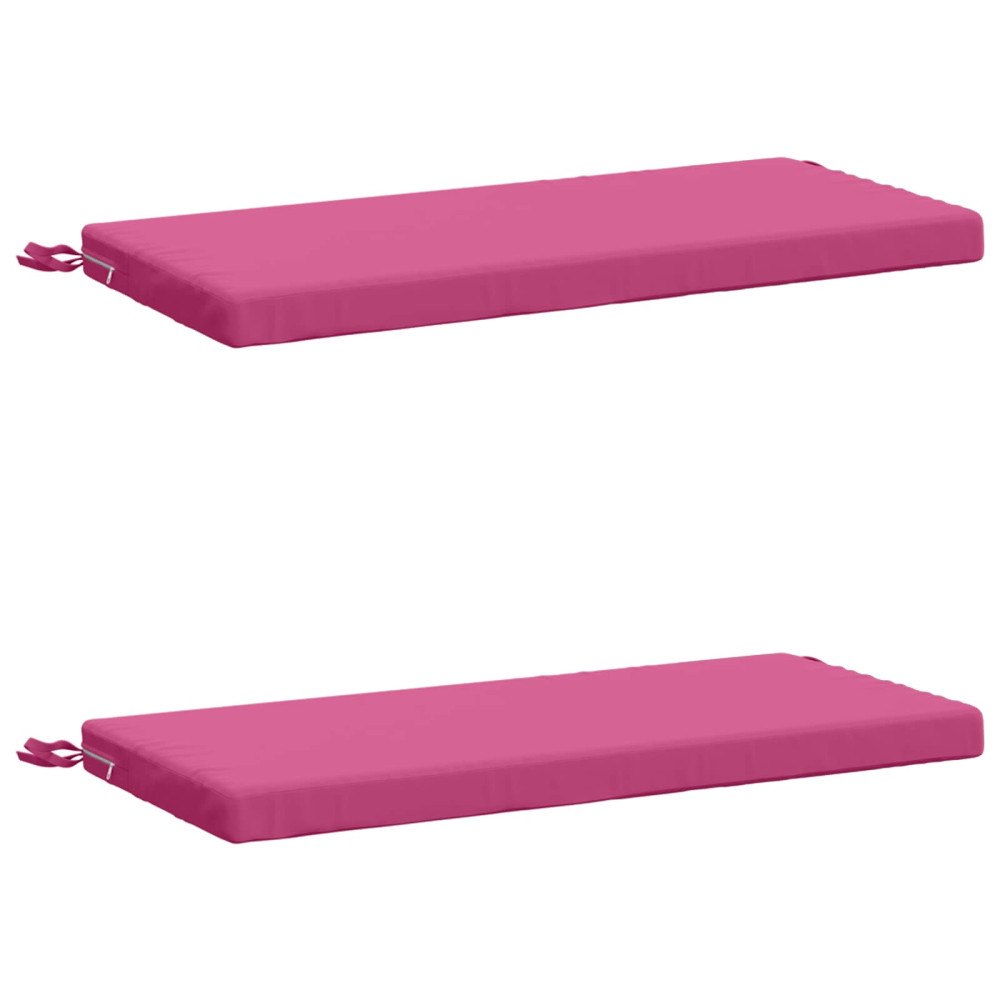 vidaXL 2-delade Bänk Kuddar SOEST 2 st 100% Polyester Rosa