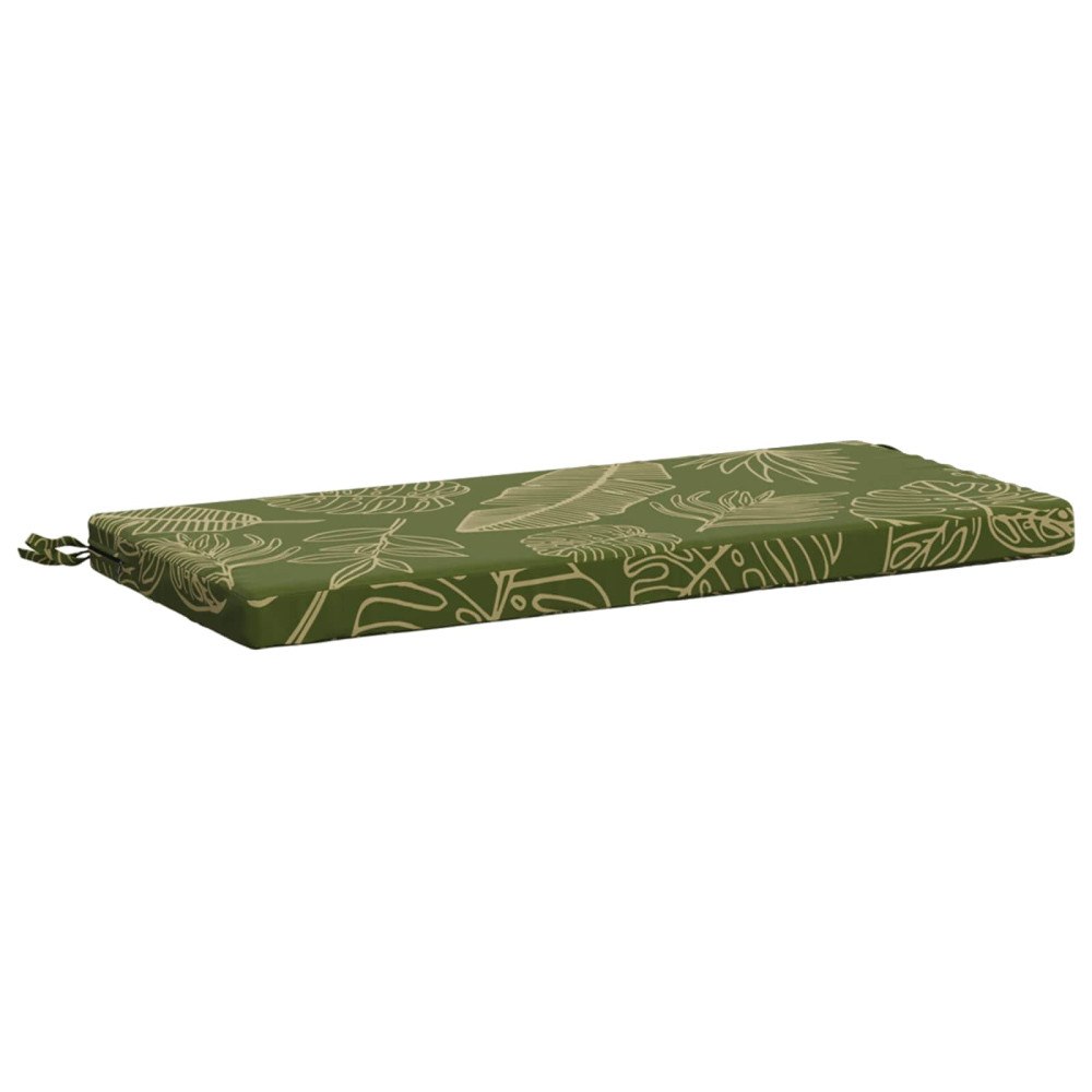 vidaXL Bänk kudde SOEST 100% Polyester Bladdesign 80 x 40 x 5 cm