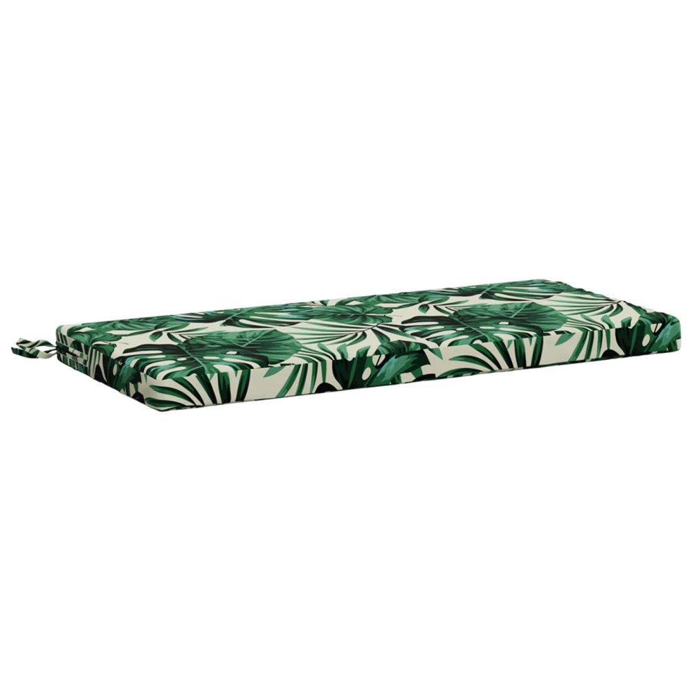 vidaXL Bänk kudde SOEST 100% Polyester Bladmönster 80 x 40 x 5 cm