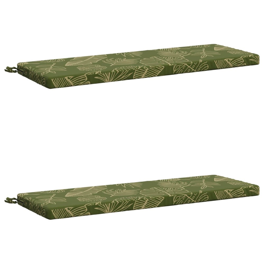 vidaXL 2-delade Bänk Kuddar SOEST 2 st 100% Polyester Bladdesign