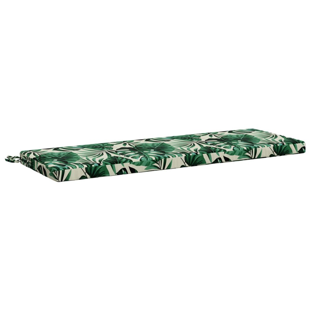 vidaXL Bänk kudde SOEST 100% Polyester Bladmönster 100 x 40 x 5 cm
