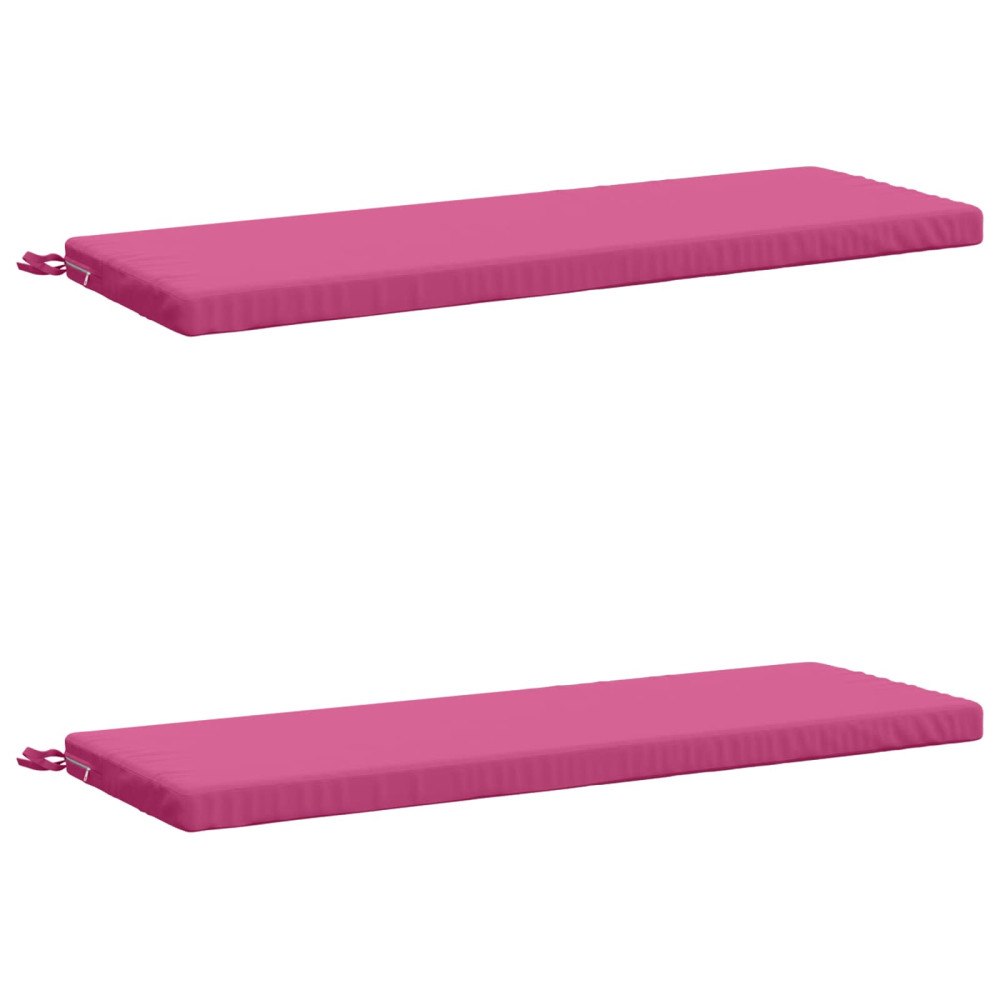 vidaXL 2-delade Bänk Kuddar SOEST 2 st 100% Polyester Rosa