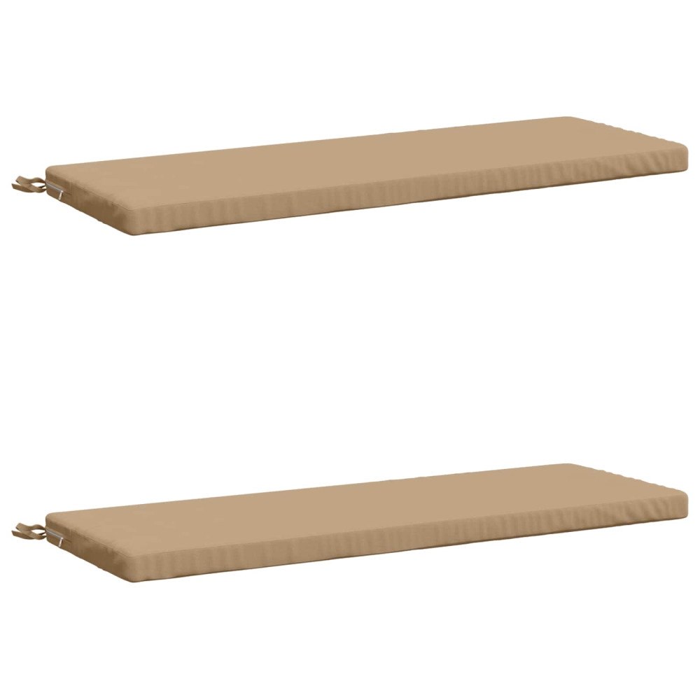 vidaXL 2-delade Bänk Kuddar SOEST 2 st 100% Polyester Sand