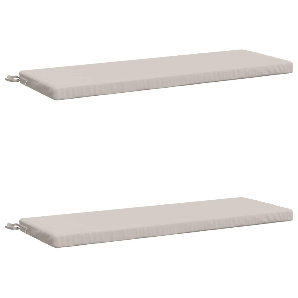 vidaXL 2-delade Bänk Kuddar SOEST 2 st 100% Polyester Vit
