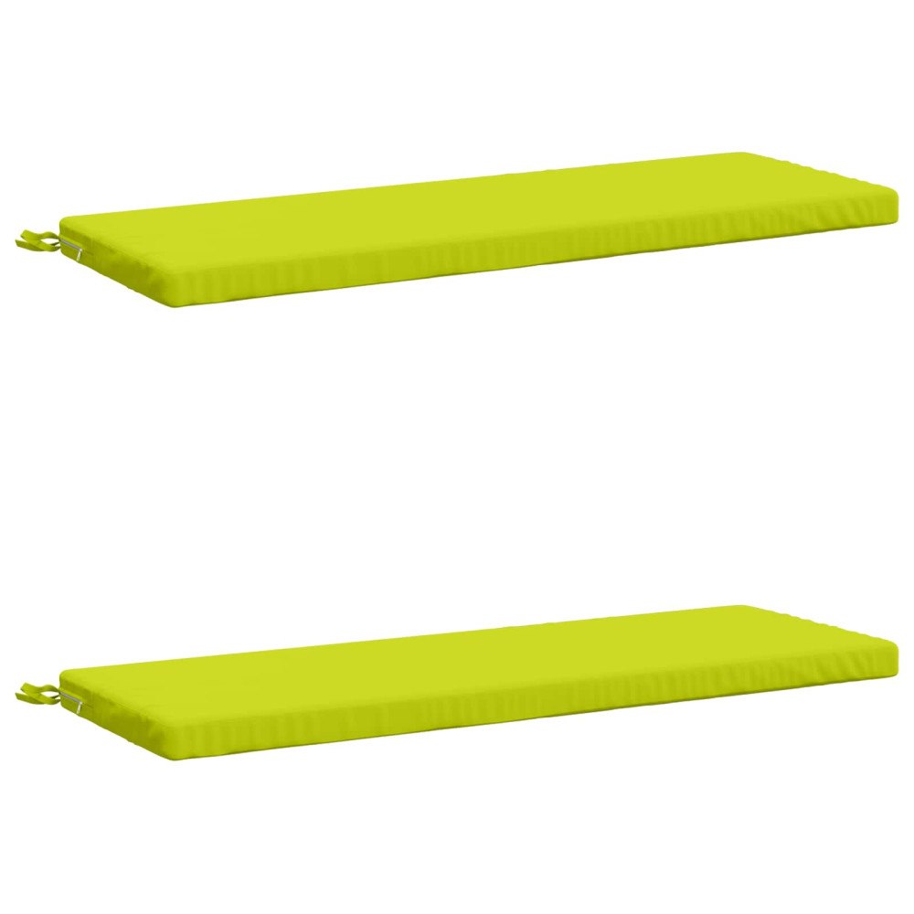 vidaXL 2-delade Bänk Kuddar SOEST 2 st 100% Polyester Klart grön.