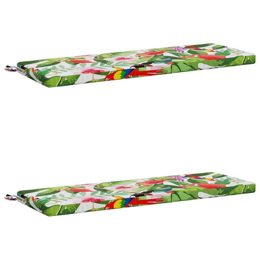 vidaXL 2-delade Bänk Kuddar SOEST 2 st 100% Polyester Flerfärgsdesign