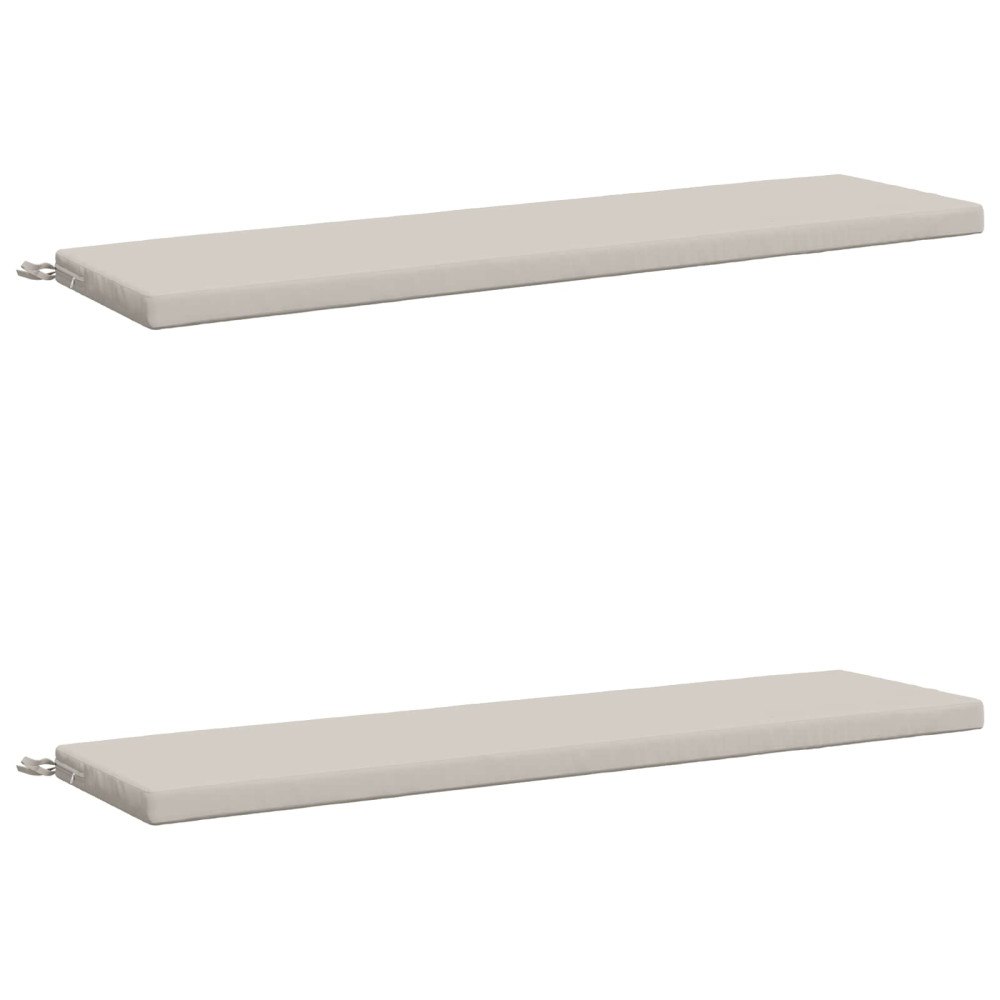 vidaXL 2-delade Bänk Kuddar SOEST 2 st 100% Polyester Vit
