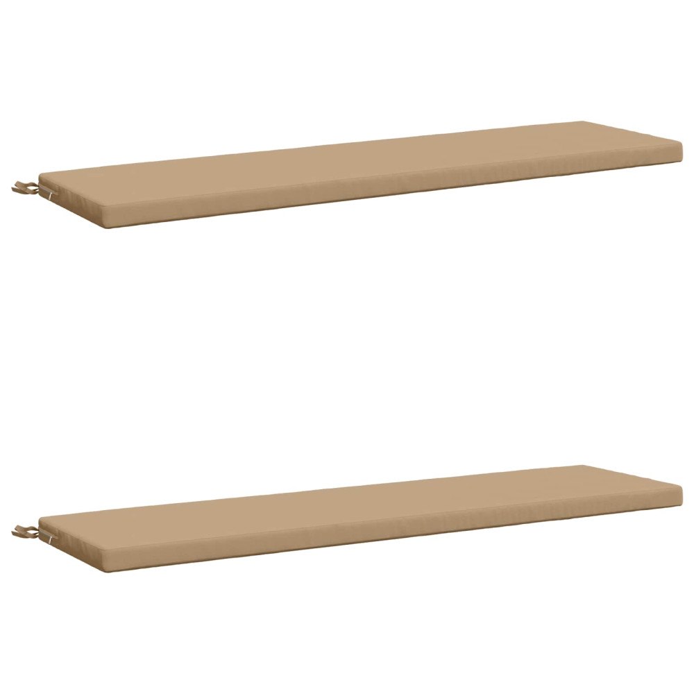 vidaXL 2-delade Bänk Kuddar SOEST 2 st 100% Polyester Sand