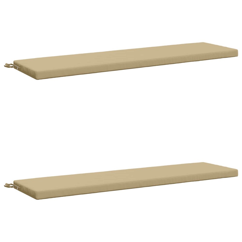 vidaXL 2-delade Bänk Kuddar SOEST 2 st 100% Polyester Beige