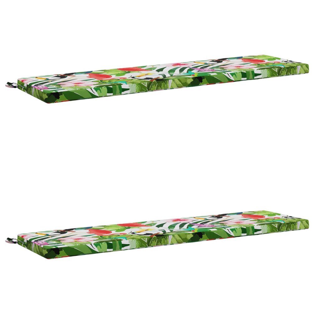 vidaXL 2-delade Bänk Kuddar SOEST 2 st 100% Polyester Flerfärgsdesign