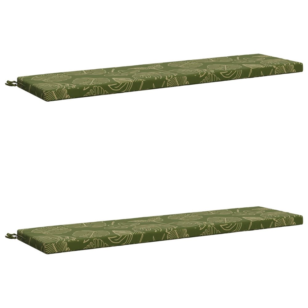 vidaXL 2-delade Bänk Kuddar SOEST 2 st 100% Polyester Bladdesign