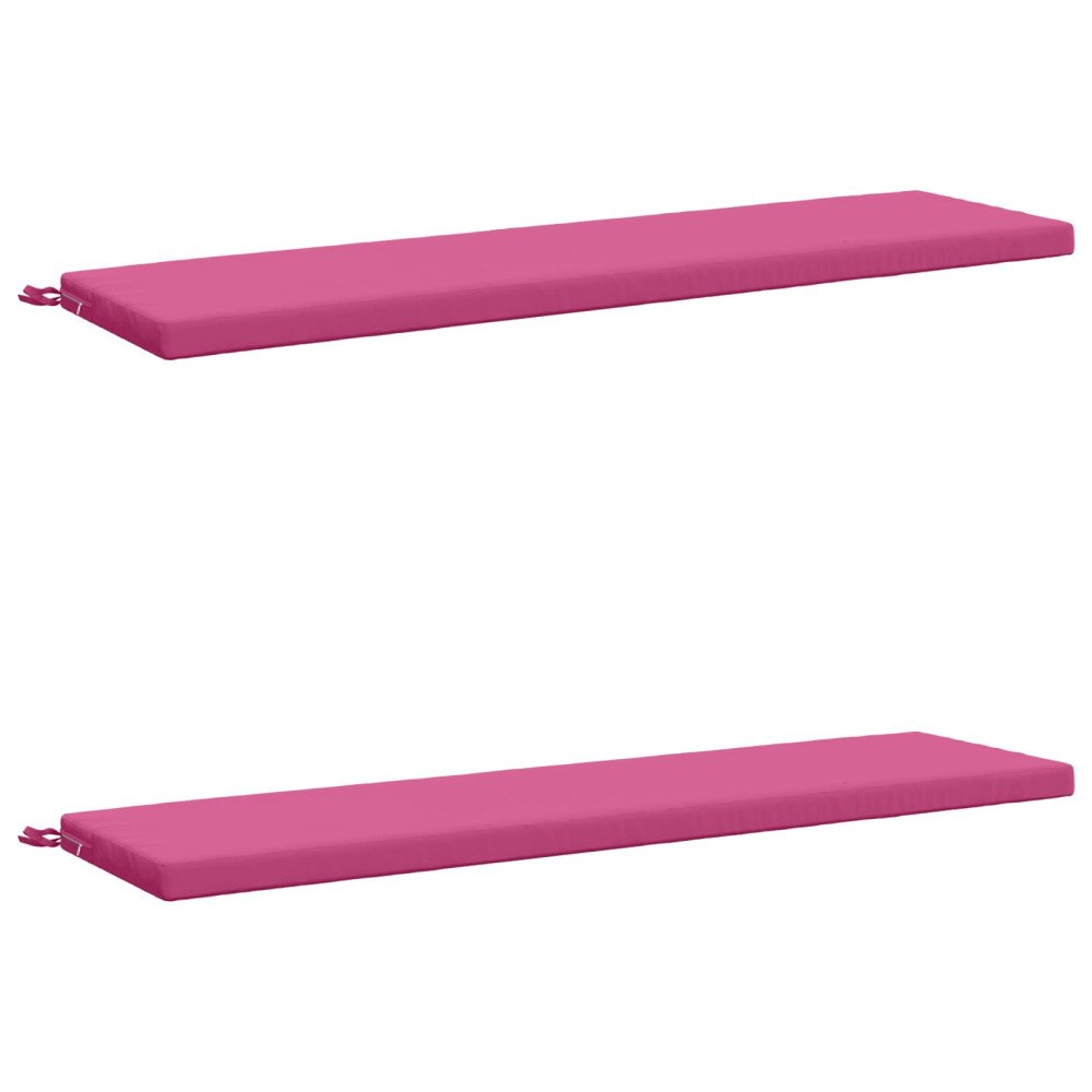 vidaXL 2-delade Bänk Kuddar SOEST 2 st 100% Polyester Rosa