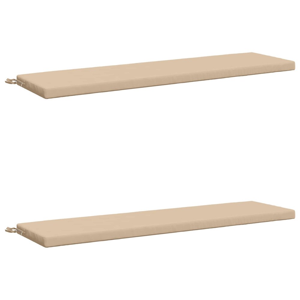 vidaXL 2-delade Bänk Kuddar SOEST 2 st 100% Polyester Gräddvit