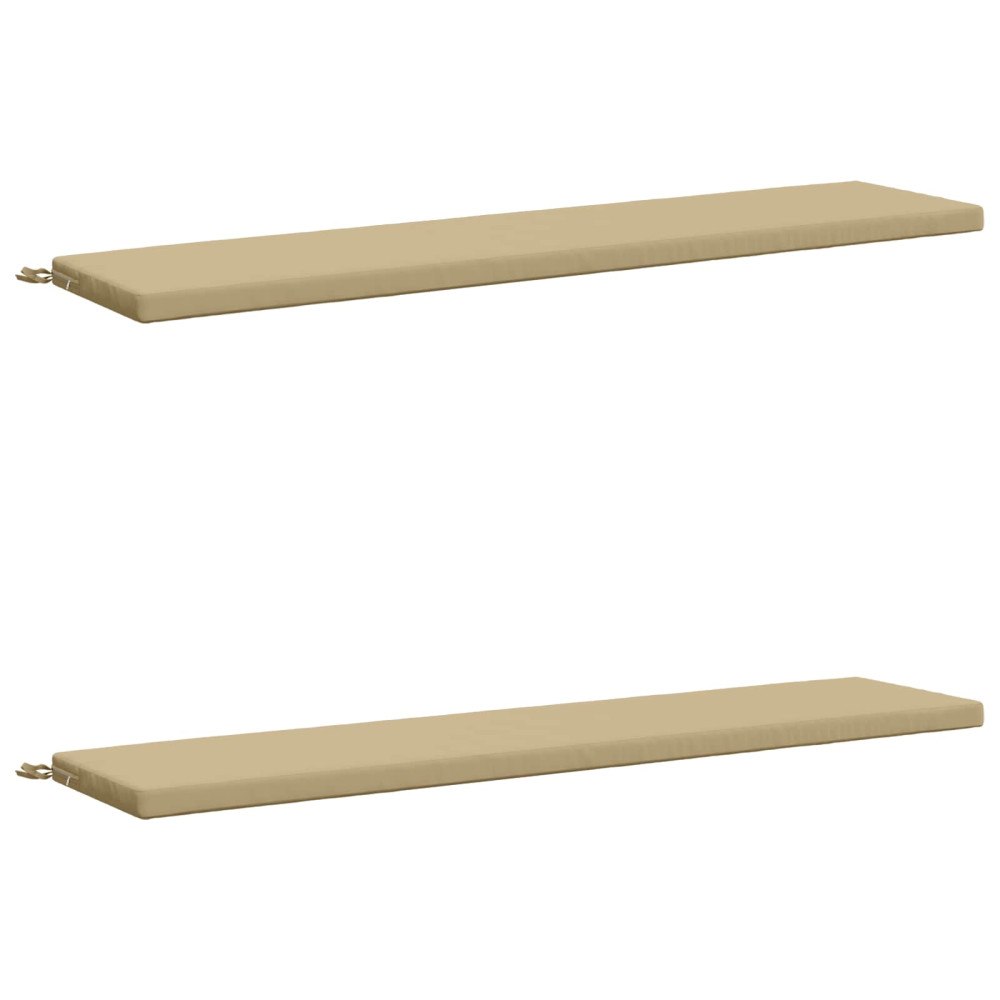 vidaXL 2-delade Bänk Kuddar SOEST 2 st 100% Polyester Beige
