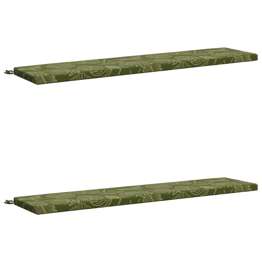 vidaXL 2-delade Bänk Kuddar SOEST 2 st 100% Polyester Bladdesign