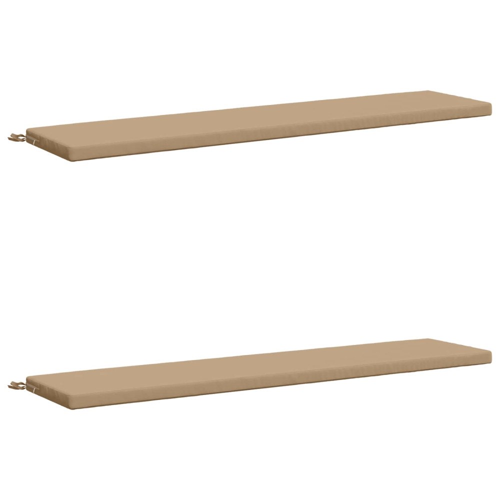 vidaXL 2-delade Bänk Kuddar SOEST 2 st 100% Polyester Sand