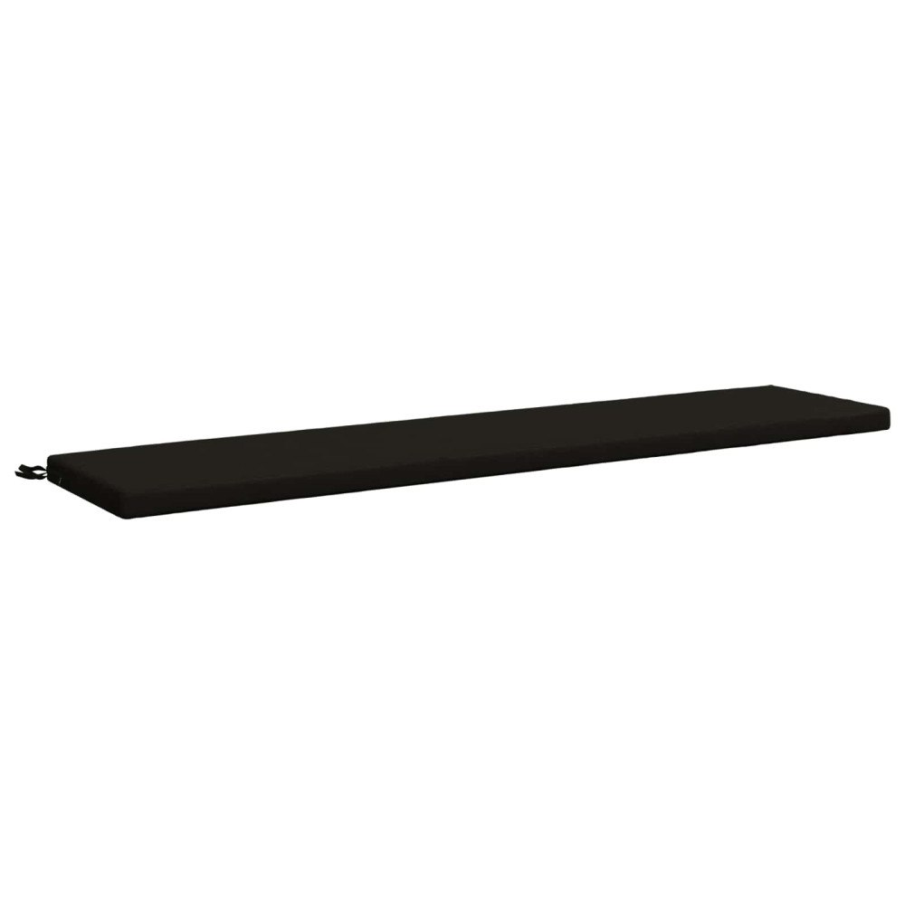 vidaXL Bänk kudde SOEST 100% Polyester Svart 180 x 40 x 5 cm