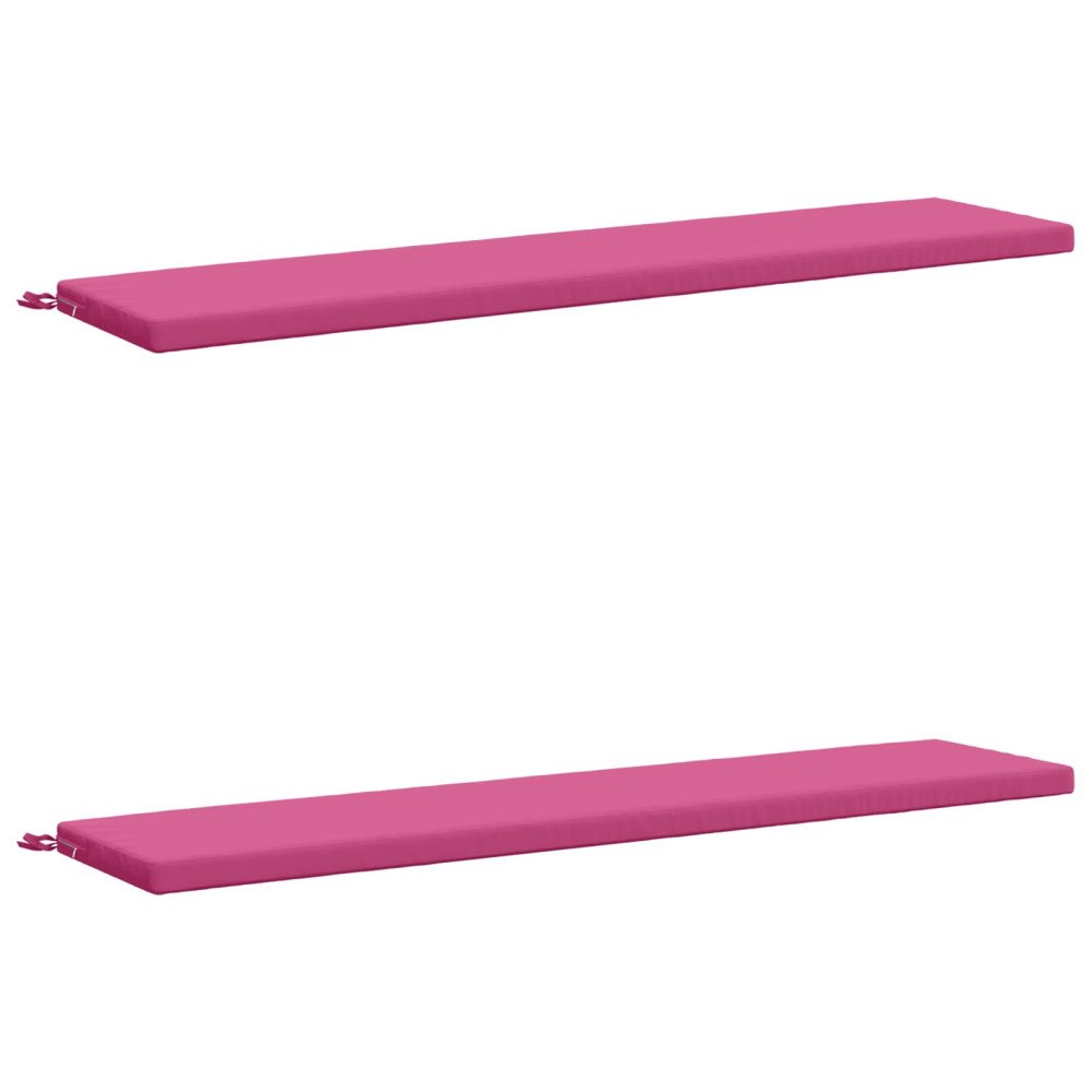 vidaXL 2-delade Bänk Kuddar SOEST 2 st 100% Polyester Rosa