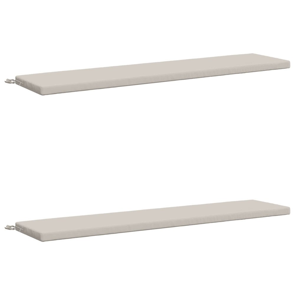 vidaXL 2-delade Bänk Kuddar SOEST 2 st 100% Polyester Vit