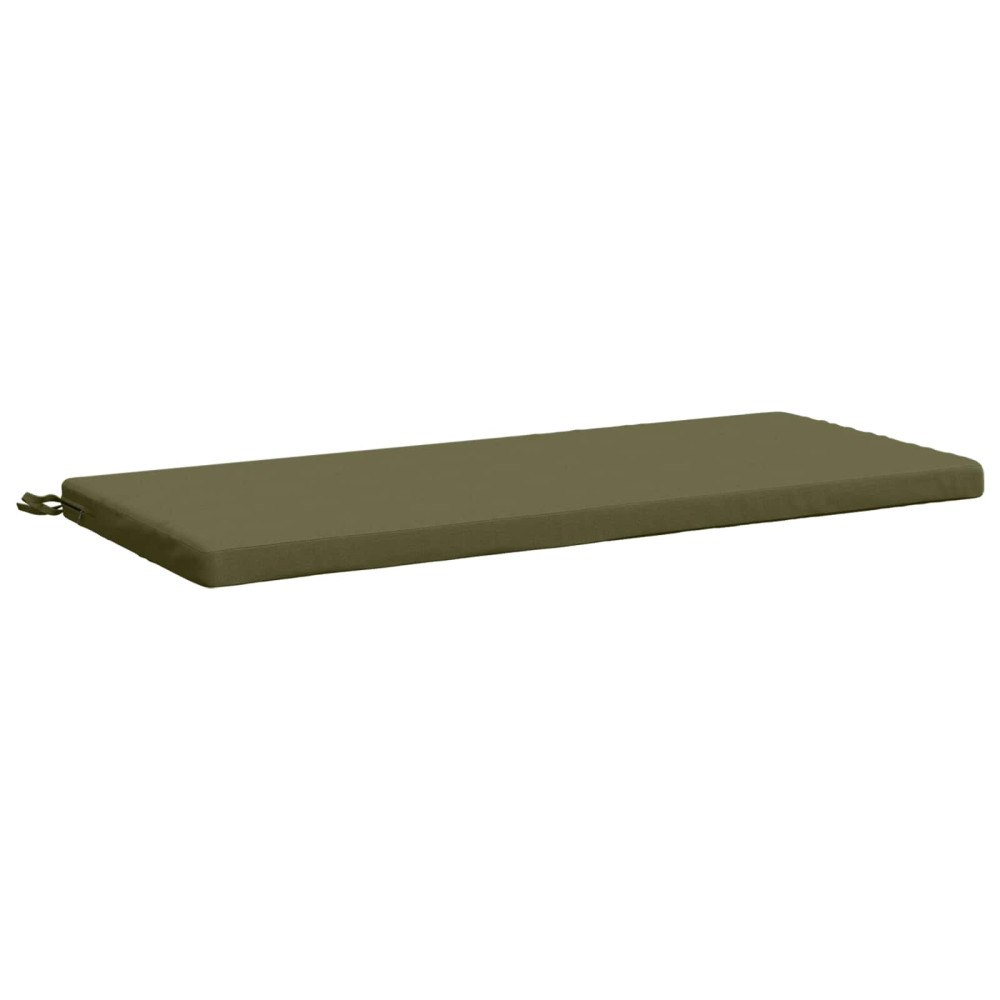 vidaXL Bänk kudde SOEST 100% Polyester Olivgrön 110 x 50 x 5 cm