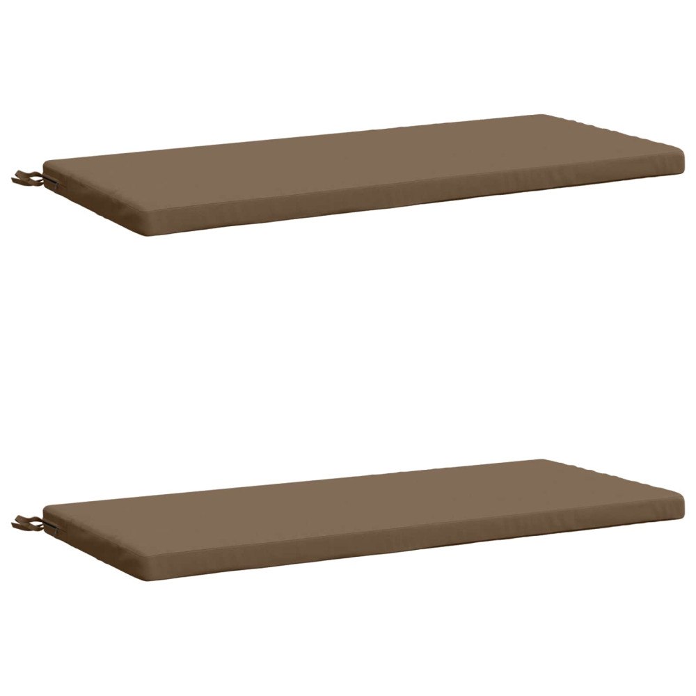 vidaXL 2-delade Bänk Kuddar SOEST 2 st 100% Polyester Taupe