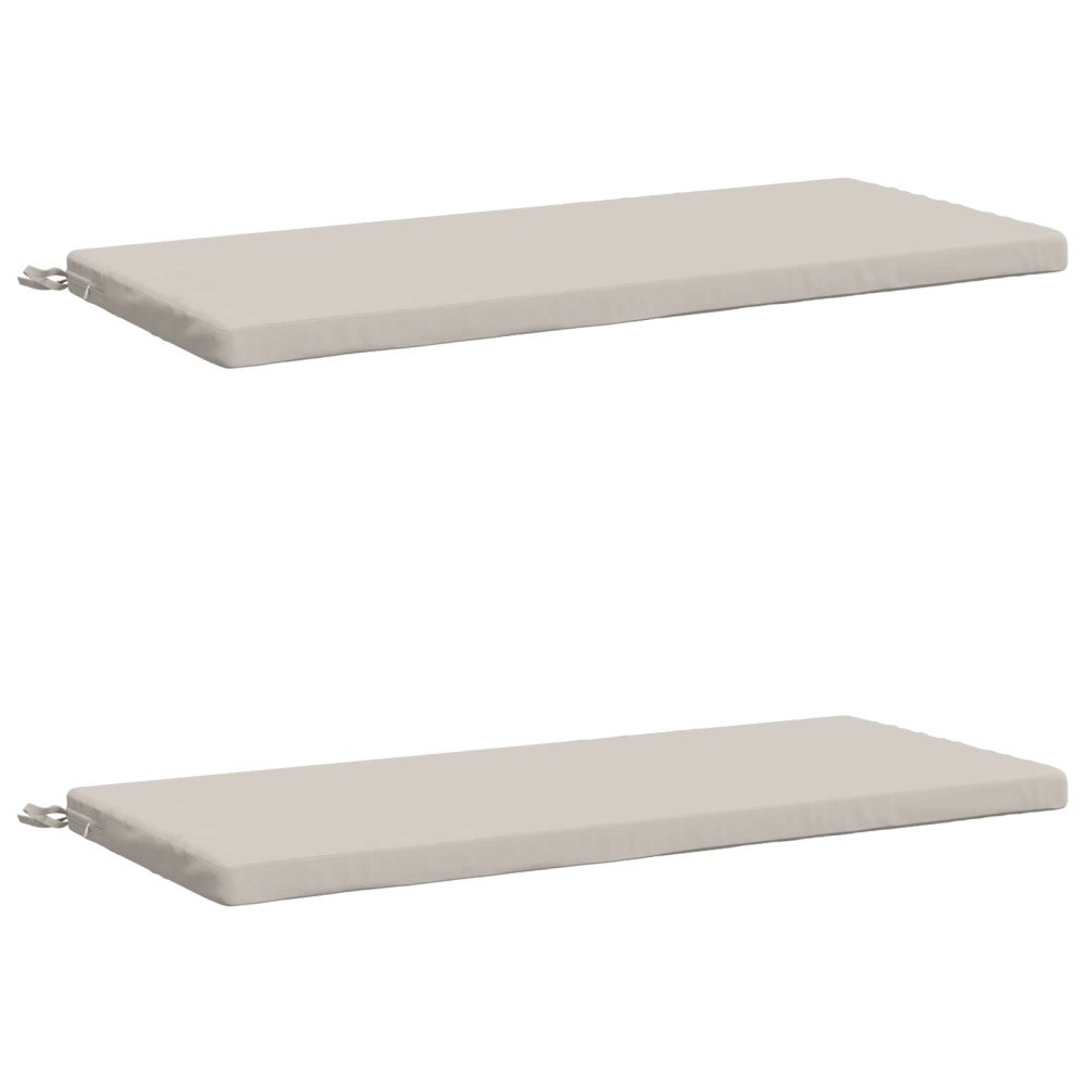 vidaXL 2-delade Bänk Kuddar SOEST 2 st 100% Polyester Vit