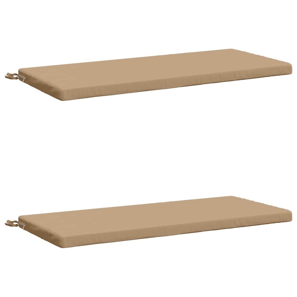 vidaXL 2-delade Bänk Kuddar SOEST 2 st 100% Polyester Sand