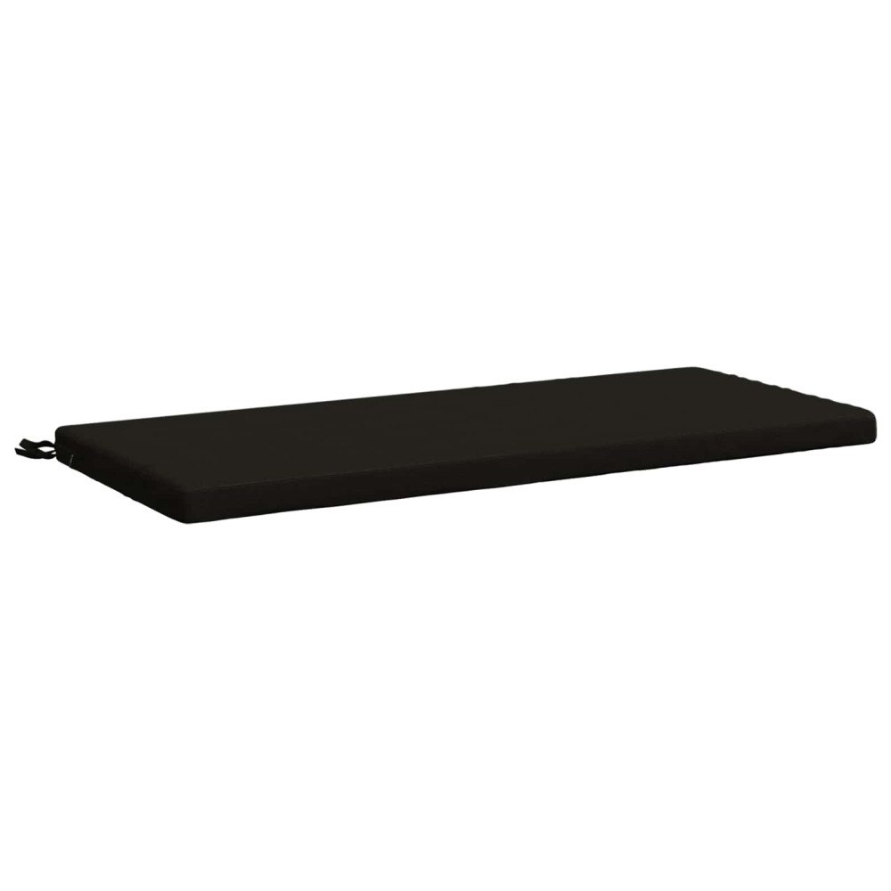 vidaXL Bänk kudde SOEST 100% Polyester Svart 110 x 50 x 5 cm