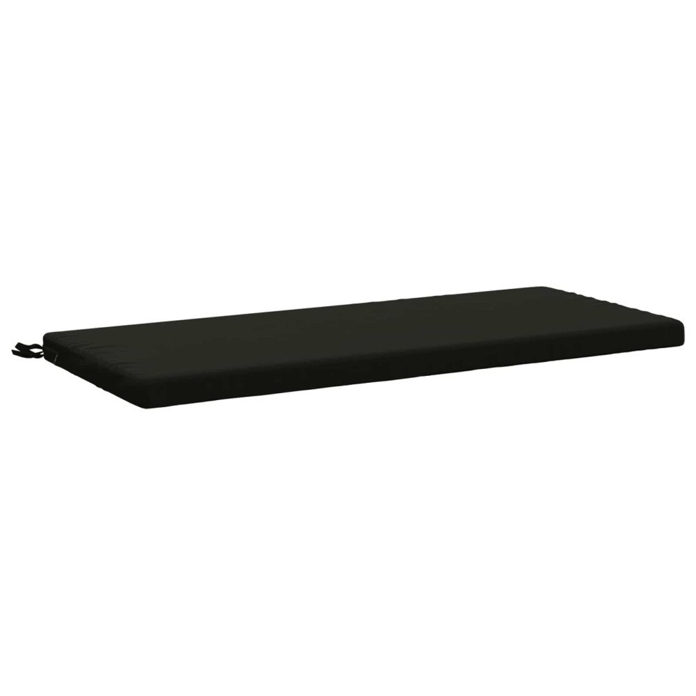 vidaXL Bänk kudde SOEST 100% Polyester Svart 110 x 50 x 5 cm