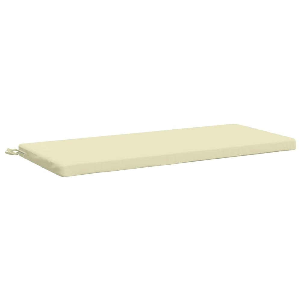vidaXL Bänk kudde SOEST 100% Polyester Gräddvit 110 x 50 x 5 cm