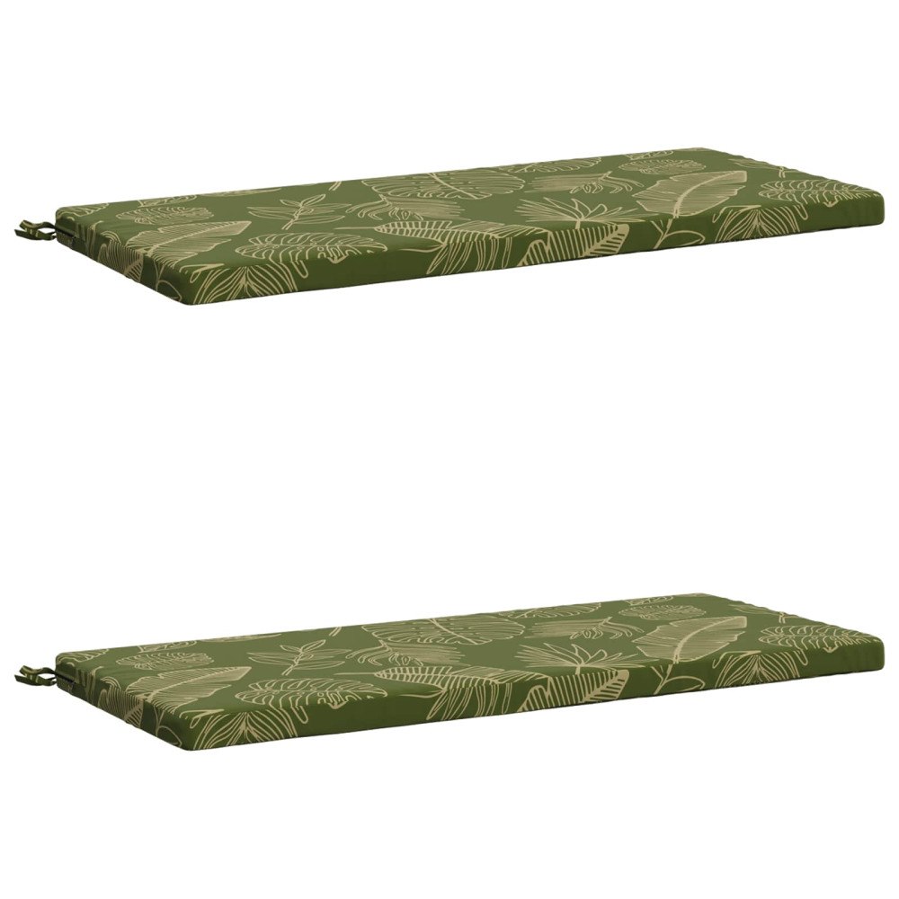 vidaXL 2-delade Bänk Kuddar SOEST 2 st 100% Polyester Bladdesign