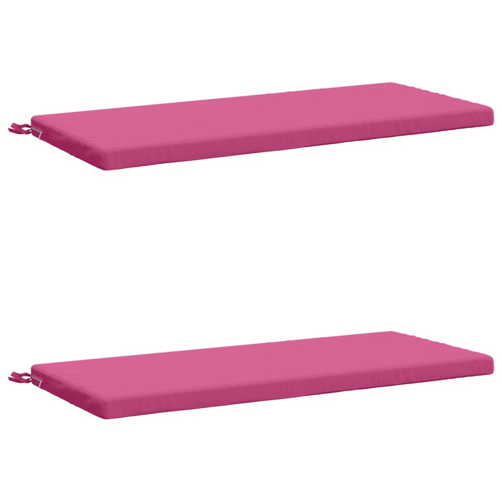 vidaXL 2-delade Bänk Kuddar SOEST 2 st 100% Polyester Rosa