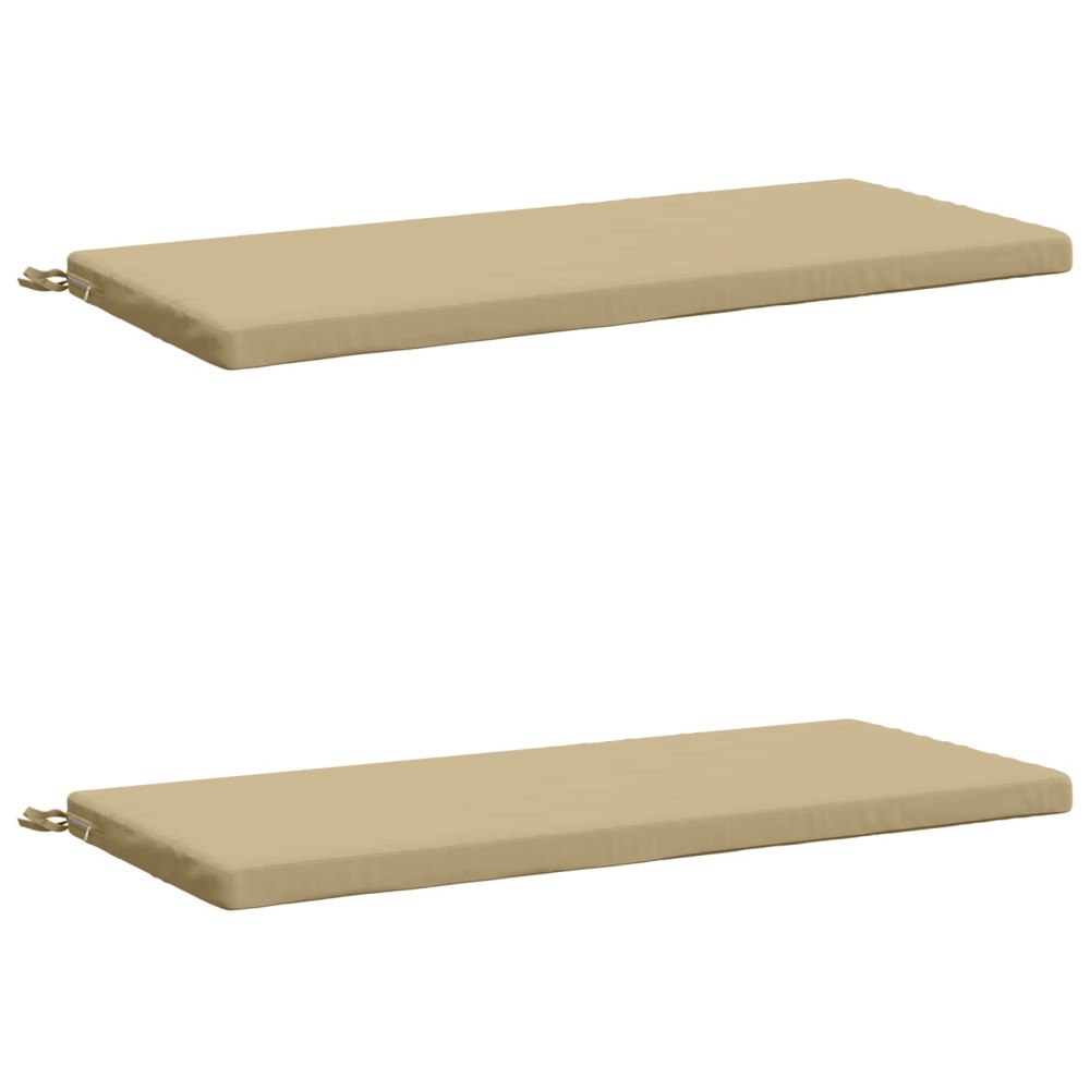 vidaXL 2-delade Bänk Kuddar SOEST 2 st 100% Polyester Beige