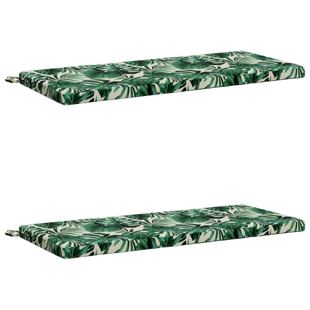vidaXL 2-delade Bänk Kuddar SOEST 2 st 100% Polyester Bladmönster