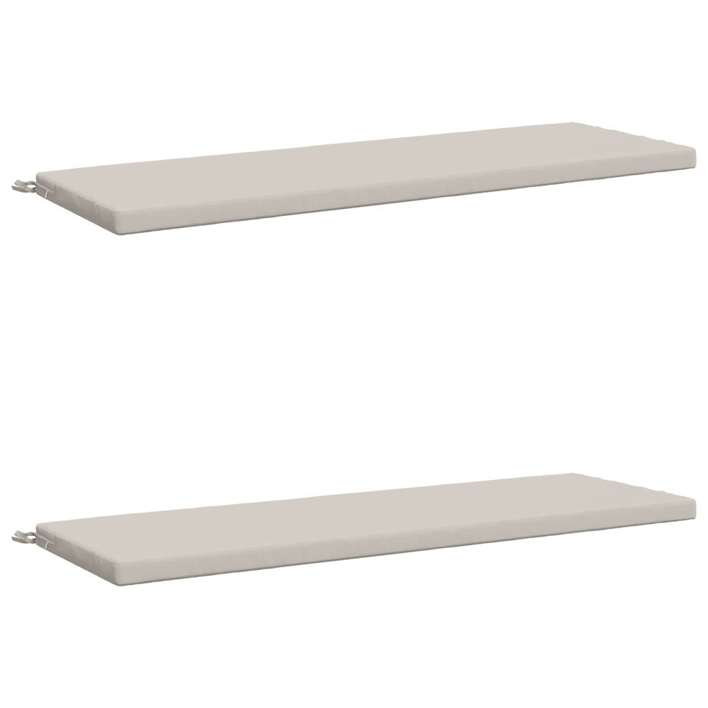 vidaXL 2-delade Bänk Kuddar SOEST 2 st 100% Polyester Vit