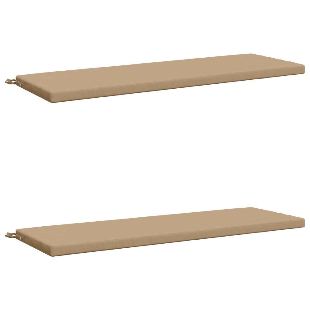 vidaXL 2-delade Bänk Kuddar SOEST 2 st 100% Polyester Sand
